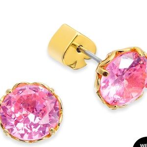 New Kate Spade Crystal Stud pink Earrings